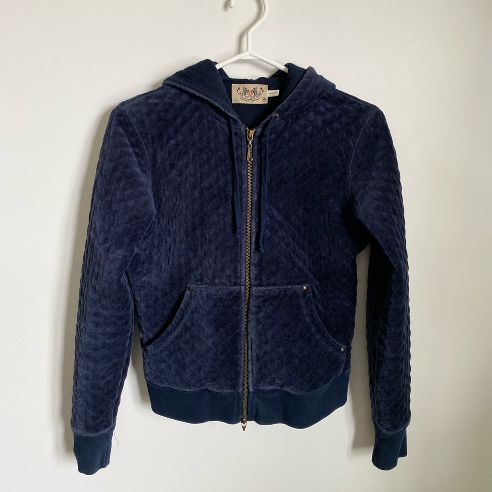 Juicy Couture Zip Up Navy Quilted Zip Up Juicy Couture Tracksuit Hoodie Vintage